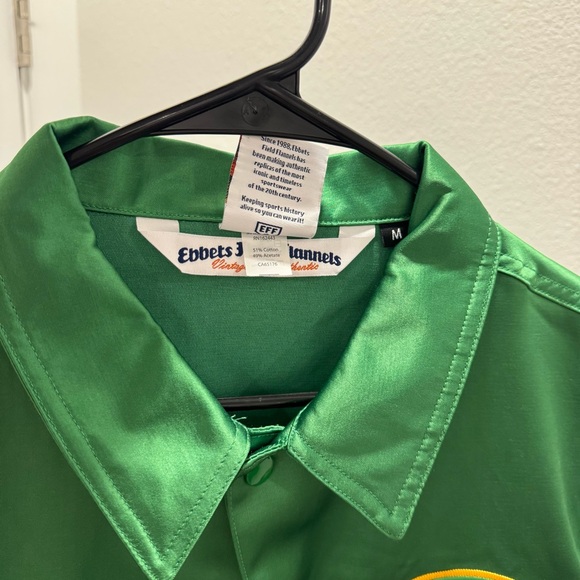 Oakland A’s Ebbets Field Flannels Green Cooperstown Jacket - Picture 4 of 7